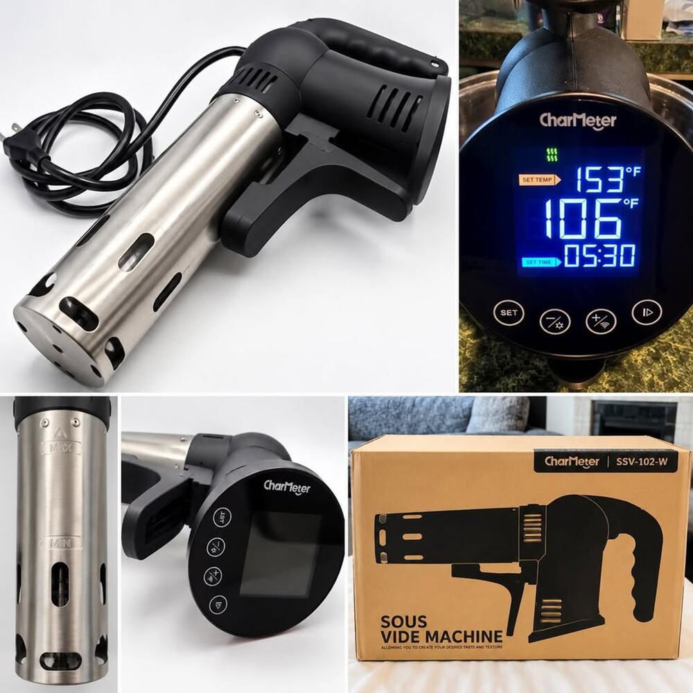 CharMeter SSV-102-W 1000W WiFi Sous Vide Immersion Circulator Open Box